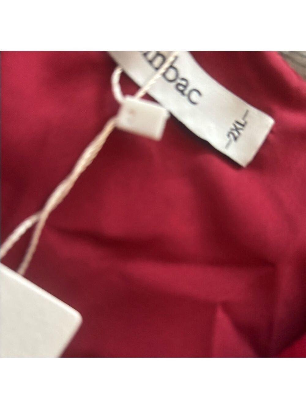Burgundy Red Pleated Midi Dress Flutter Sleeves Size 2XL - Picture 7 of 11